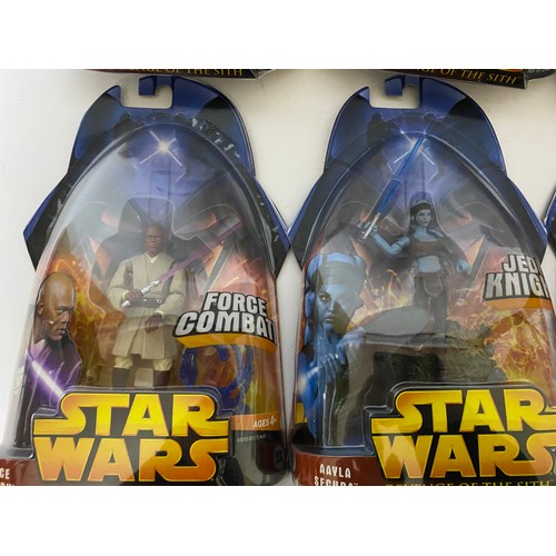 309 - 8 x Star Wars Revenge of the Sith, new sealed on card made by Hasbro in 2005