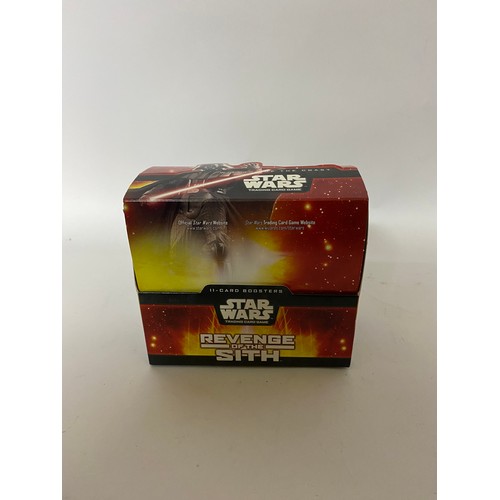 315 - Star Wars Revenge of the Sith TCG, Box of 15 sealed packets containing 7 common cards, 3 uncommon ca... 