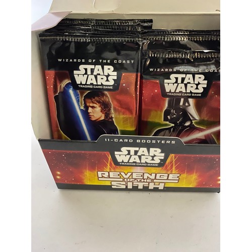 315 - Star Wars Revenge of the Sith TCG, Box of 15 sealed packets containing 7 common cards, 3 uncommon ca... 