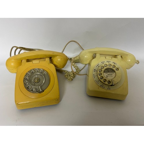 335 - 2 x vintage rotary dial telephones