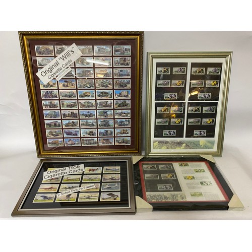 352 - Selection of 4 x framed collections of cigarette and tea cards