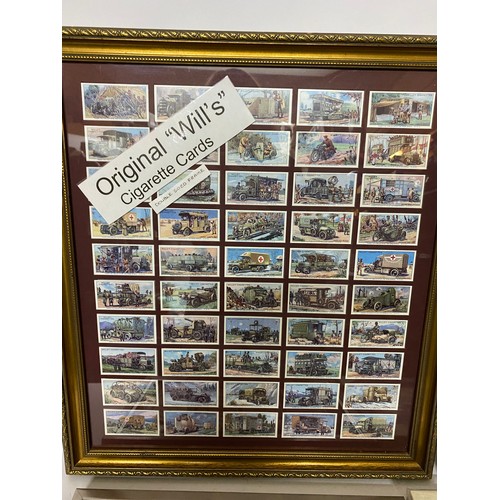 352 - Selection of 4 x framed collections of cigarette and tea cards