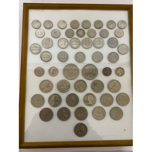 371 - 5 x framed coin collections from around the world