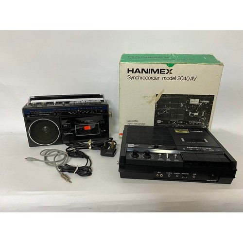 373 - A Roberts RC15 radio cassette and a Hanimex Synchrocorder model 2040 AV