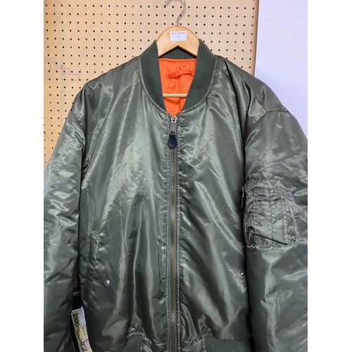 4 - Vintage Bomber Jacket in green and orange.