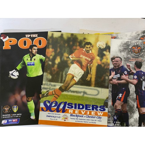 16 - Large collection of Blackpool FC programmes.