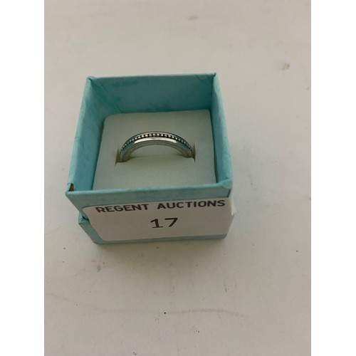 17 - Genuine Emporio Armarni sterling silver ring, size N