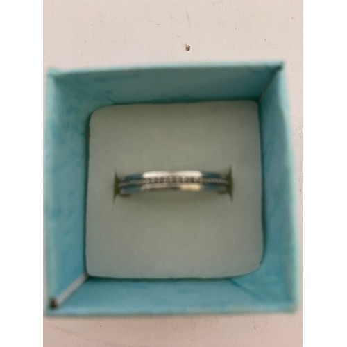 17 - Genuine Emporio Armarni sterling silver ring, size N