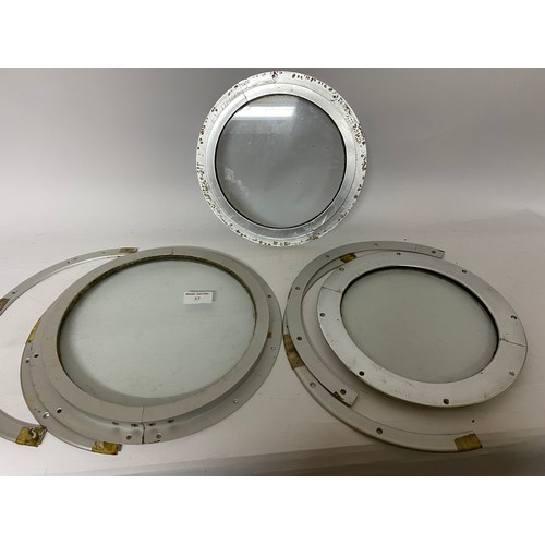 37 - Vintage porthole window with fittings.