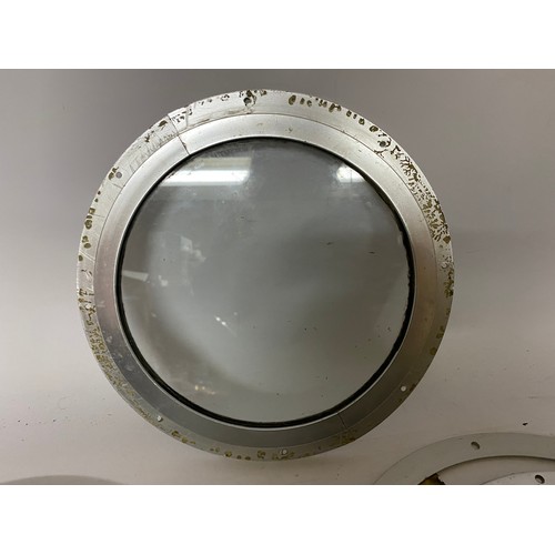 37 - Vintage porthole window with fittings.