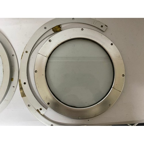 37 - Vintage porthole window with fittings.