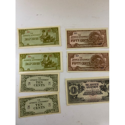 41 - Original WW2 occupation/campaign money, various uncirculated denominations