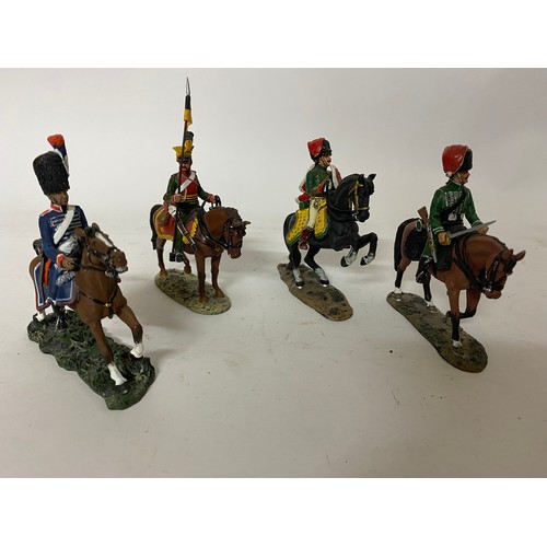 47 - 10 x Del Prado metal figures on horseback