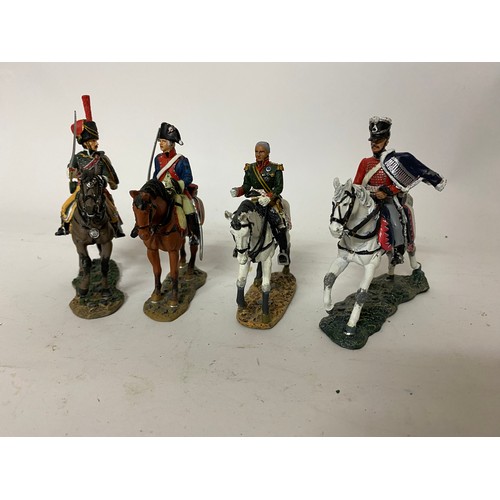 47 - 10 x Del Prado metal figures on horseback