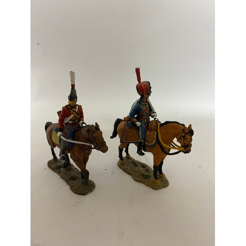 47 - 10 x Del Prado metal figures on horseback