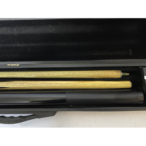 77 - 4 piece snooker cue in carry case