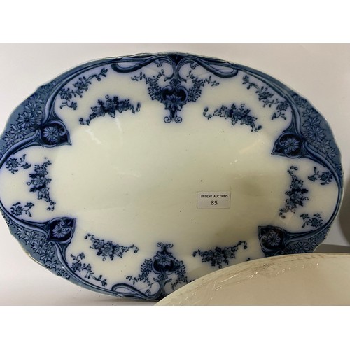 85 - 3 Large Victorian meat platters.