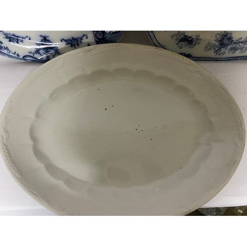 85 - 3 Large Victorian meat platters.