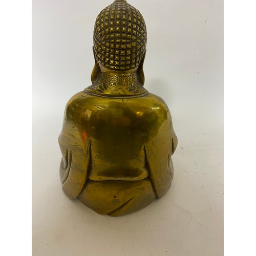 90 - Brass Buddha 24cms tall