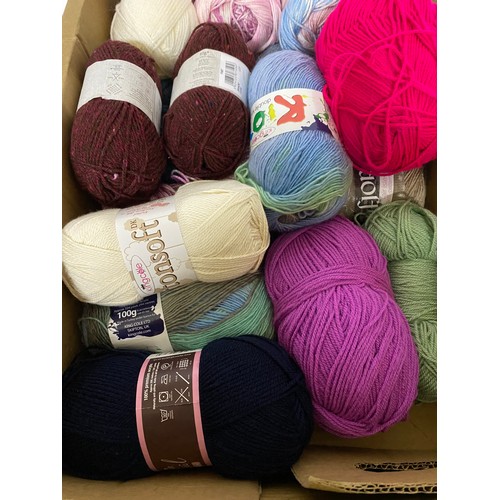 53 - 20 x 100g balls of wool in mixed colours and makes.