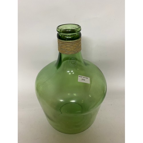 393 - Glass Carbouy bottle vase