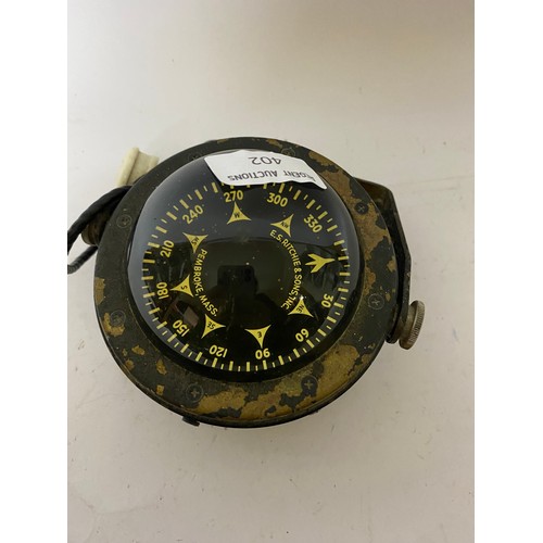 402 - Vintage E. S. Ritchie and sons flight compass