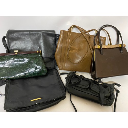 423 - Selection of 10 x vintage handbags, makes include Liz Claiborne, Tula,