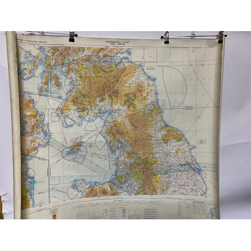 434 - 5 x aeronautical charts 1:500000, 2 of Southern England, 1 of Northern England, 1 of Scotland, Orkne... 