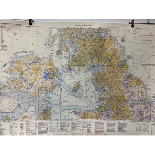 434 - 5 x aeronautical charts 1:500000, 2 of Southern England, 1 of Northern England, 1 of Scotland, Orkne... 