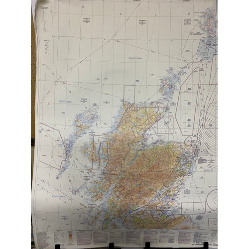 434 - 5 x aeronautical charts 1:500000, 2 of Southern England, 1 of Northern England, 1 of Scotland, Orkne... 