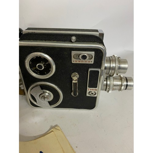 437 - Meopta Admira 8 IIa 8mm movie camera in original case with instruction book and