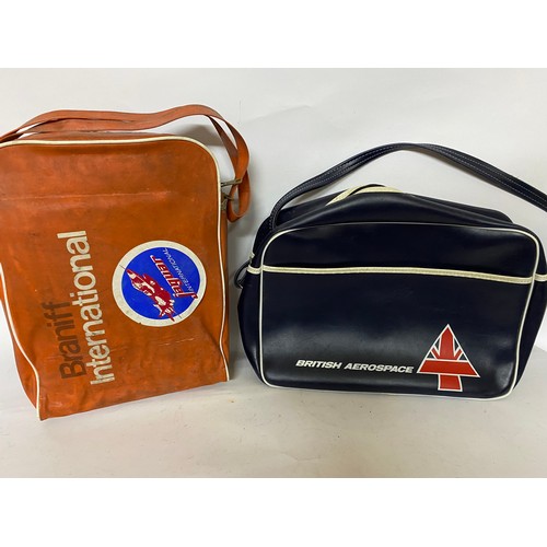 441 - 2 x vintage bags, a Braniff International bag and a British Aerospace bag