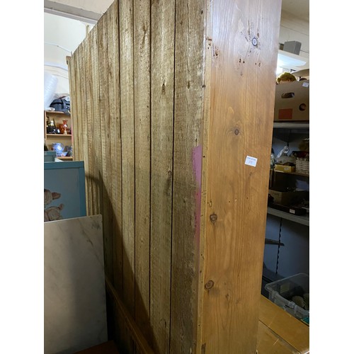 370 - Large pine dresser with drawers and cupboards to base and shelves to top,  base measures 60 x 76 x 1... 