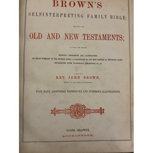 452 - Large Browns self interpreting family bible