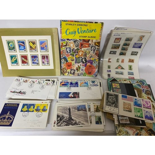 1 - Selection of stamps, postal history and first day covers.