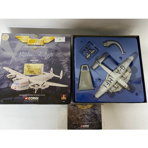 18 - Corgi Aviation Archive airlift avro York skyways 47201 aircraft boxed