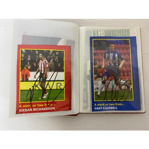 32 - Album of original football autographs including Paul Scholes, George Wood, Brian Marwood, Gordon Cow... 