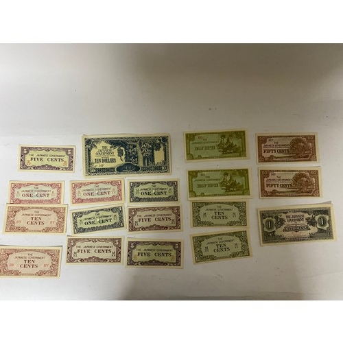 41 - Original WW2 occupation/campaign money, various uncirculated denominations