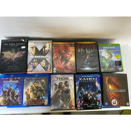 149 - Box of Marvel/DC DVD's and Blurays