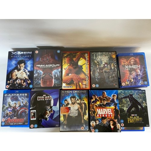 149 - Box of Marvel/DC DVD's and Blurays