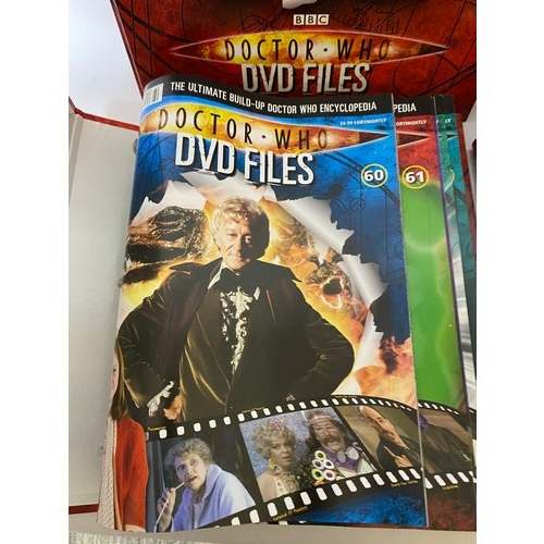 195 - 6 x folders of Dr Who DVD Files.