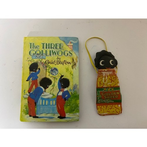 301 - Golly book by Enid Blyton and Golden Shred pouch with cloth doll.