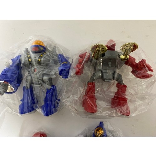 319 - 4 x vintage Tomy Robot Anti-Terror Squad figures in as new condition, made by Tomy in 1983