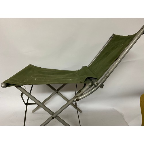 15 - Fold away Military canvas chair.