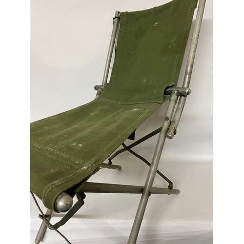 15 - Fold away Military canvas chair.