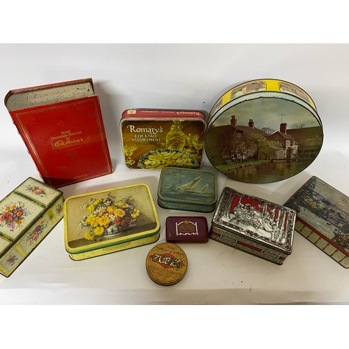 540 - Collection of vintage tins.