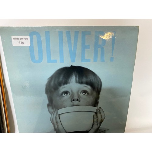 640 - Selection of LP's classical and musicals including Oliver by Lionel Bart