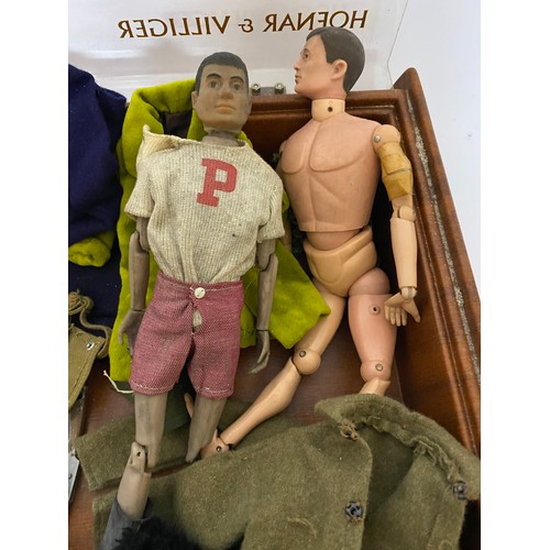629 - 1 action man 1964 Palitoy figure with accessories and another figure