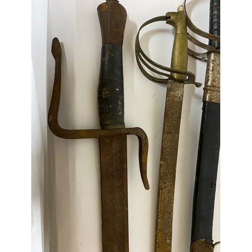 673 - Collection of 4 x Military swords. longest is 38.5cms