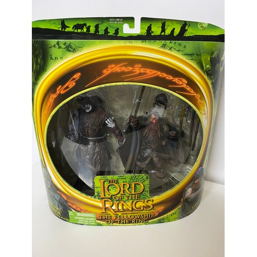 764 - 3 large packs of ToyBiz Lord of the Rings, made in 2001 Fellowship of the Ring. They include, Urak-H... 